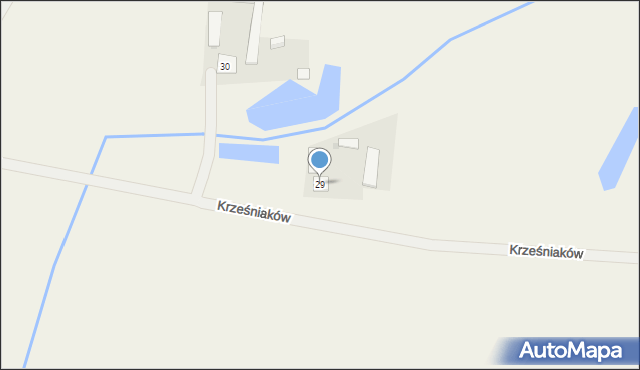 Krześniaków, Krześniaków, 29, mapa Krześniaków