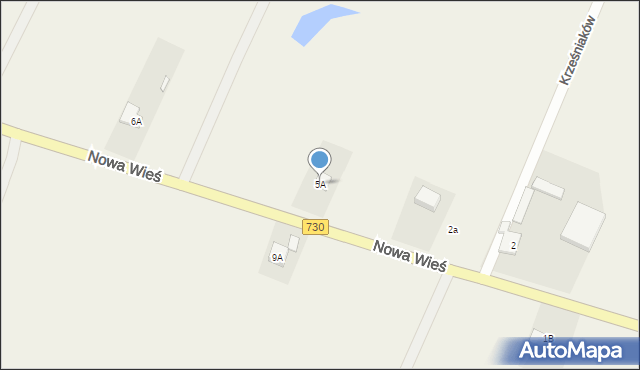 Krześniaków, Krześniaków, 5A, mapa Krześniaków