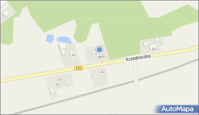 Krześniczka, Krześniczka, 20, mapa Krześniczka