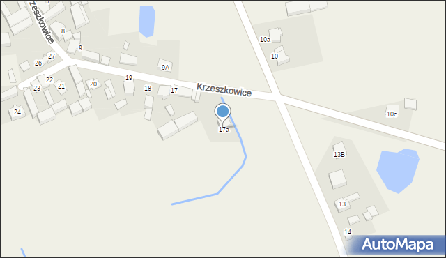 Krzeszkowice, Krzeszkowice, 17a, mapa Krzeszkowice