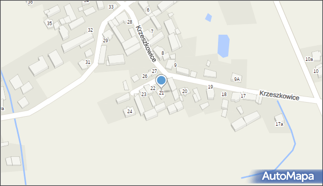 Krzeszkowice, Krzeszkowice, 21, mapa Krzeszkowice