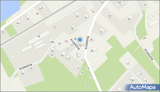 Krzeszna, Krzeszna, 72, mapa Krzeszna