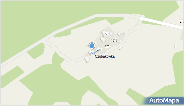 Krzeszów, Krzeszów, 273, mapa Krzeszów