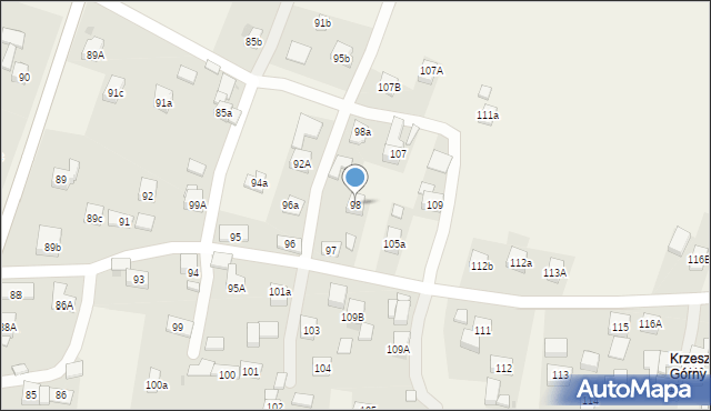Krzeszów, Krzeszów, 98, mapa Krzeszów