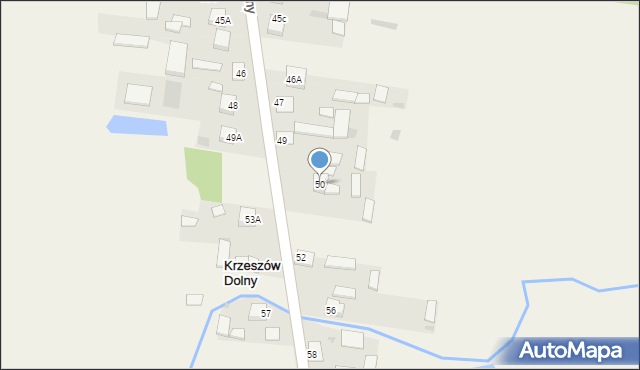 Krzeszów Dolny, Krzeszów Dolny, 50, mapa Krzeszów Dolny