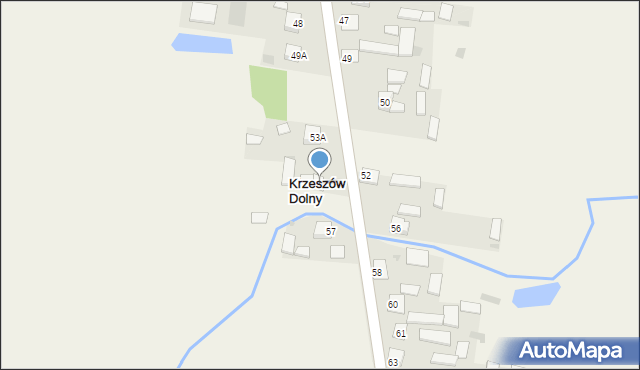 Krzeszów Dolny, Krzeszów Dolny, 53, mapa Krzeszów Dolny