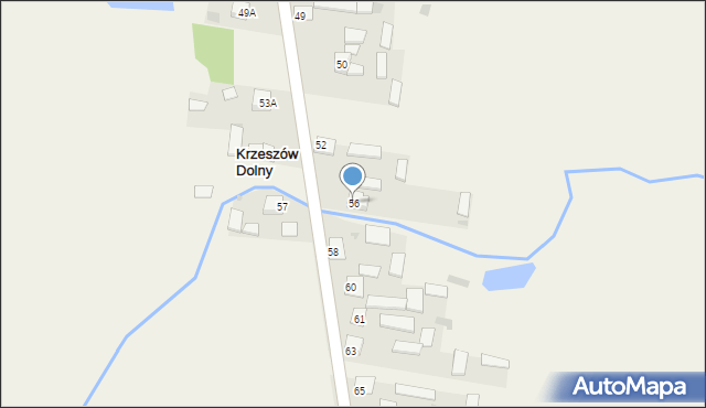 Krzeszów Dolny, Krzeszów Dolny, 56, mapa Krzeszów Dolny