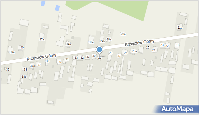Krzeszów Górny, Krzeszów Górny, 29, mapa Krzeszów Górny