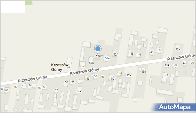 Krzeszów Górny, Krzeszów Górny, 52A, mapa Krzeszów Górny