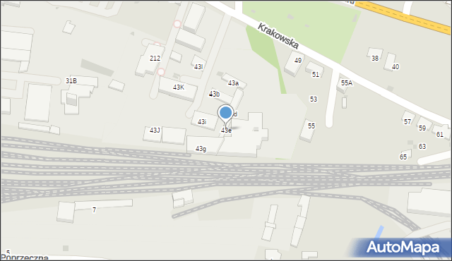 Krzeszowice, Krakowska, 43e, mapa Krzeszowice