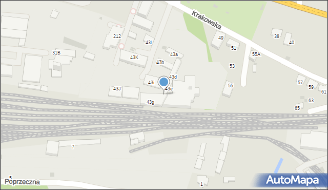Krzeszowice, Krakowska, 43f, mapa Krzeszowice
