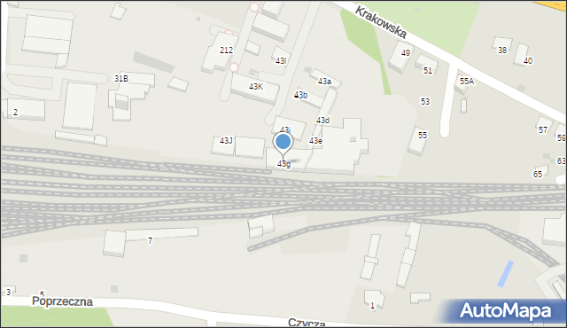 Krzeszowice, Krakowska, 43g, mapa Krzeszowice