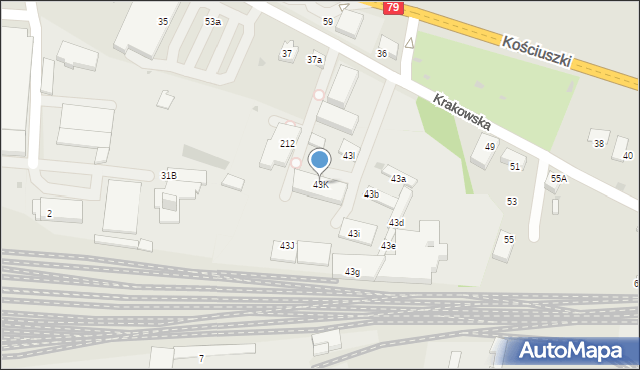 Krzeszowice, Krakowska, 43K, mapa Krzeszowice