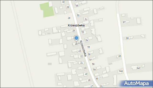 Krzeszówka, Krzeszówka, 24, mapa Krzeszówka