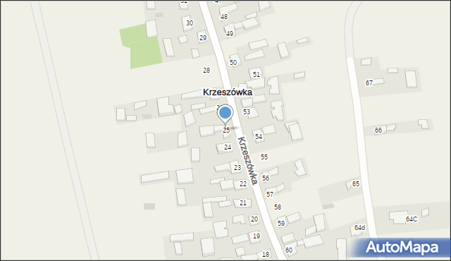 Krzeszówka, Krzeszówka, 25, mapa Krzeszówka