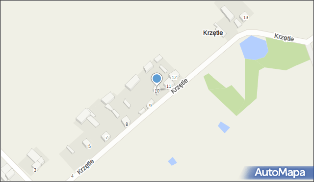 Krzętle, Krzętle, 10, mapa Krzętle