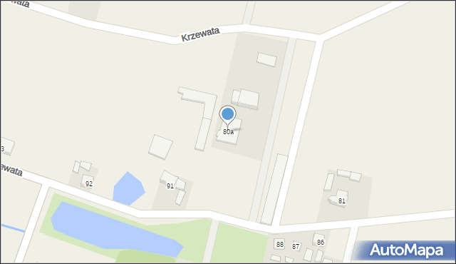 Krzewata, Krzewata, 80a, mapa Krzewata