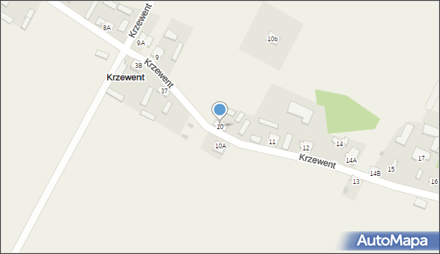 Krzewent, Krzewent, 10, mapa Krzewent