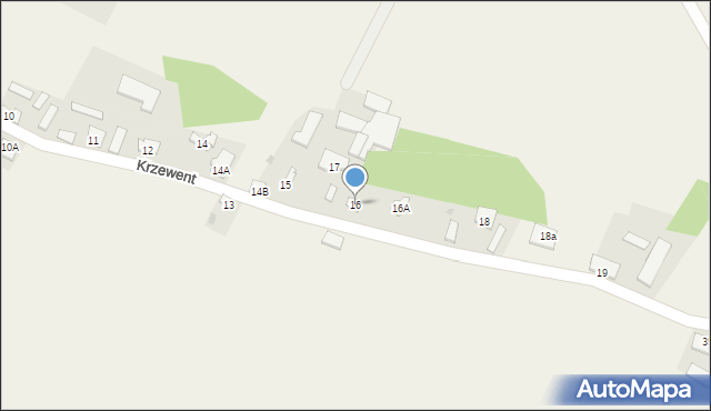 Krzewent, Krzewent, 16, mapa Krzewent