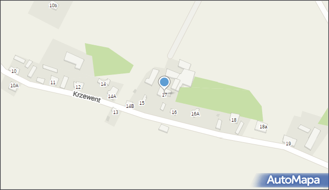 Krzewent, Krzewent, 17, mapa Krzewent