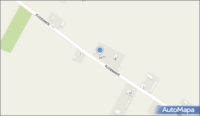 Krzewent, Krzewent, 1A, mapa Krzewent