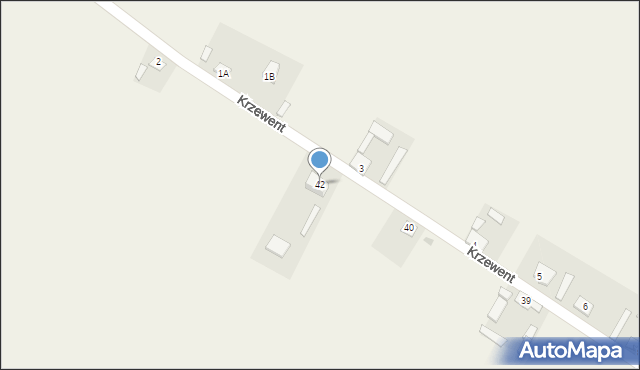 Krzewent, Krzewent, 42, mapa Krzewent