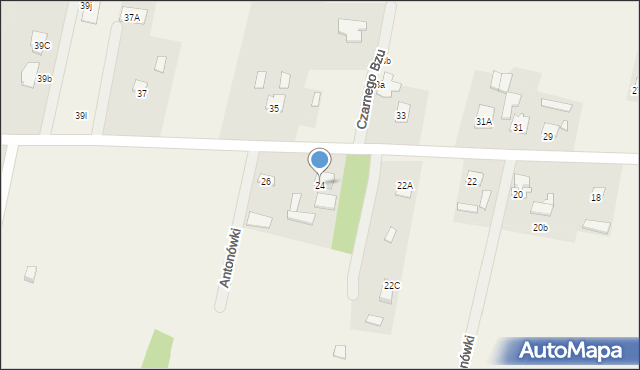 Krzewina, Krzewina, 24, mapa Krzewina