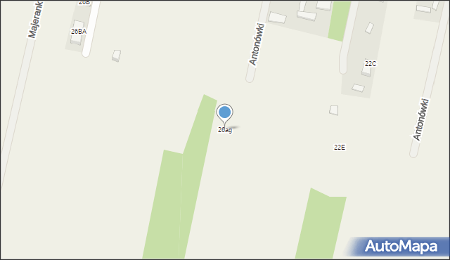 Krzewina, Krzewina, 26ag, mapa Krzewina