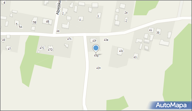 Krzewina, Krzewina, 43g, mapa Krzewina