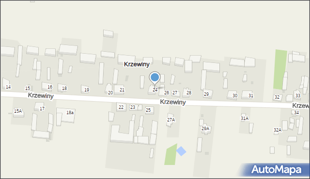 Krzewiny, Krzewiny, 24, mapa Krzewiny