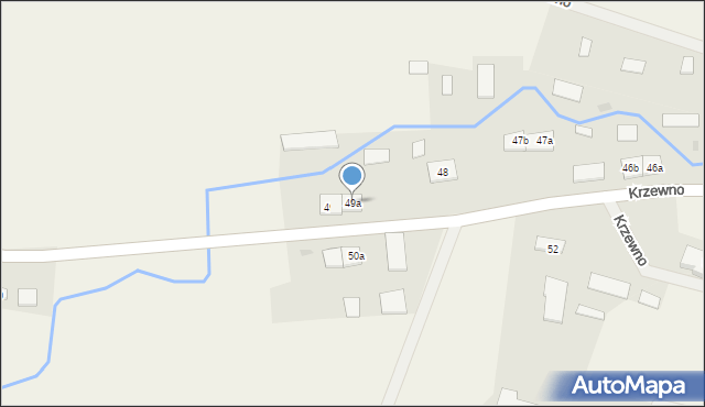 Krzewno, Krzewno, 49a, mapa Krzewno