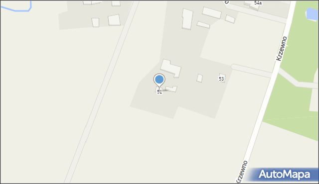 Krzewno, Krzewno, 51, mapa Krzewno