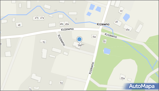 Krzewno, Krzewno, 54a, mapa Krzewno