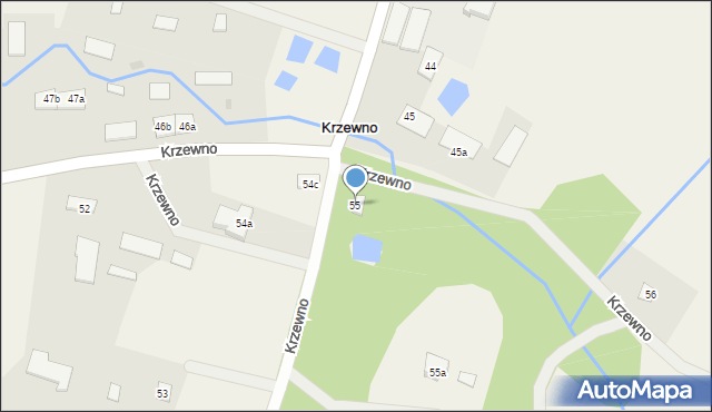 Krzewno, Krzewno, 55, mapa Krzewno