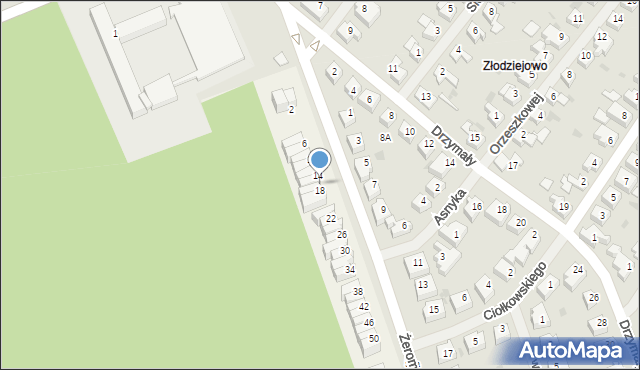 Krzewno, Krzewno, 16, mapa Krzewno