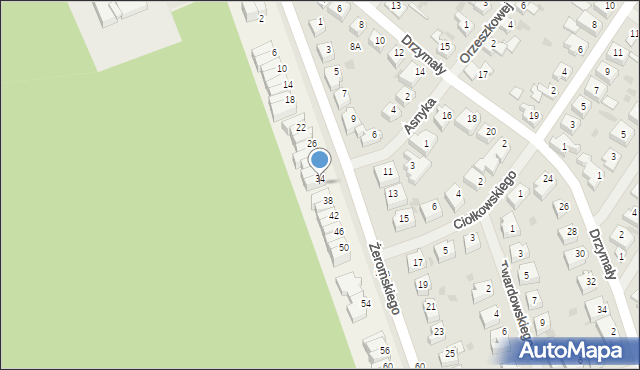 Krzewno, Krzewno, 36, mapa Krzewno