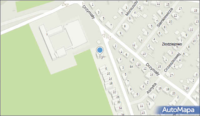 Krzewno, Krzewno, 4, mapa Krzewno