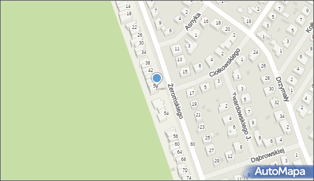 Krzewno, Krzewno, 52, mapa Krzewno