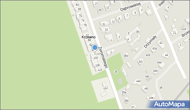 Krzewno, Krzewno, 98, mapa Krzewno