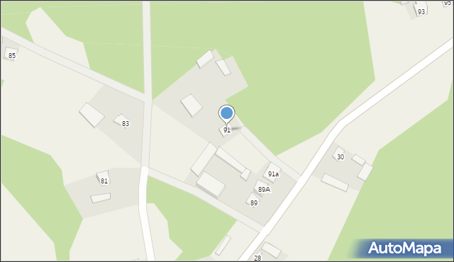 Krzewo, Krzewo, 91, mapa Krzewo