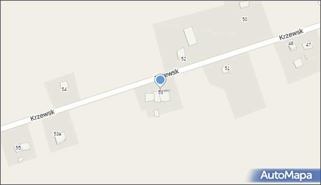 Krzewsk, Krzewsk, 53, mapa Krzewsk