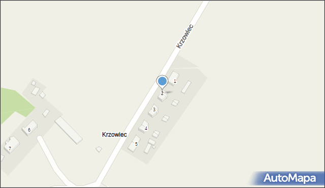 Krzowiec, Krzowiec, 2, mapa Krzowiec