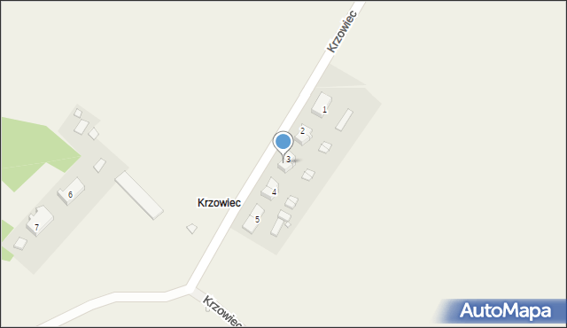 Krzowiec, Krzowiec, 3a, mapa Krzowiec