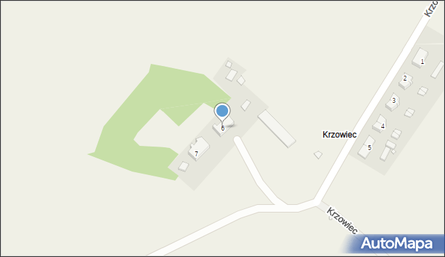 Krzowiec, Krzowiec, 6, mapa Krzowiec