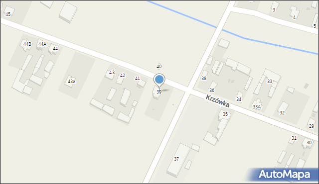 Krzówka, Krzówka, 39, mapa Krzówka