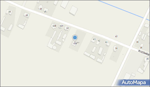 Krzówka, Krzówka, 43a, mapa Krzówka