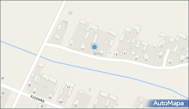 Krzówka, Krzówka, 5, mapa Krzówka
