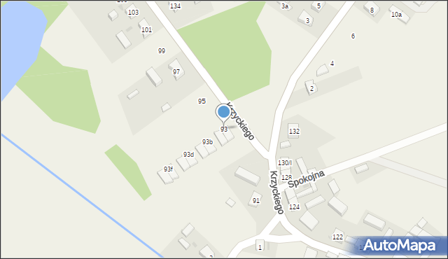 Krzycko Wielkie, Krzyckiego Andrzeja, prymasa, 93, mapa Krzycko Wielkie