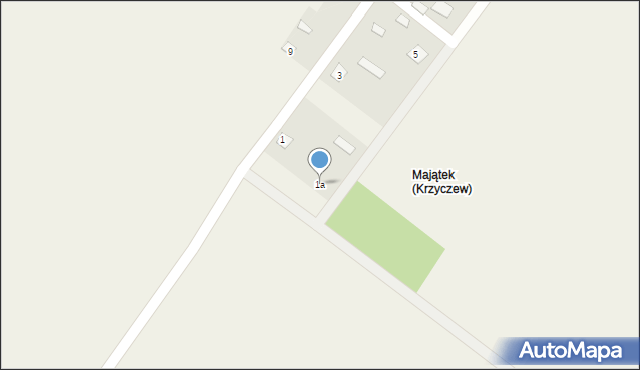 Krzyczew, Krzyczew, 1a, mapa Krzyczew