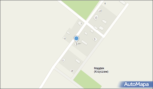 Krzyczew, Krzyczew, 3, mapa Krzyczew